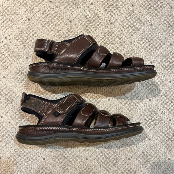SOLD!!!Ecco Leather Open Toe Fisherman Sandals. - Picture 6 of 9